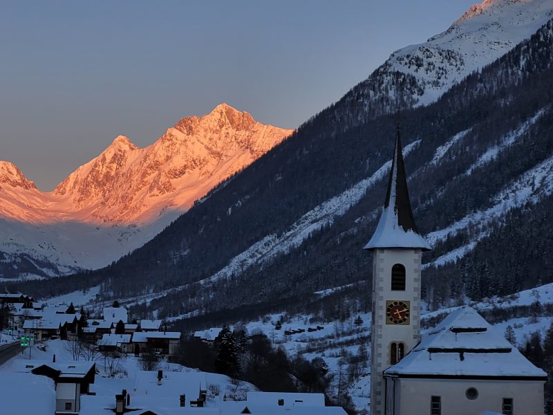 Meditation center in the magic swiss Alps